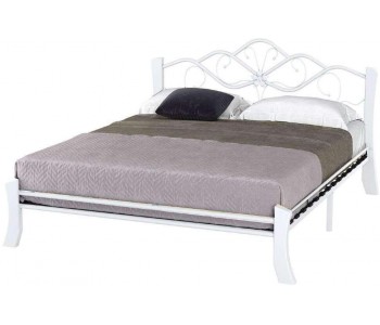 Кровать металлическая "Антея" белая 42.50 (Олмеко)