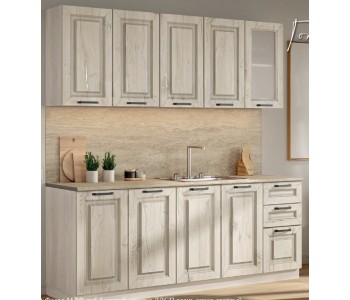 Кухня "Шале" Дуб беленый 2м.(Раус)