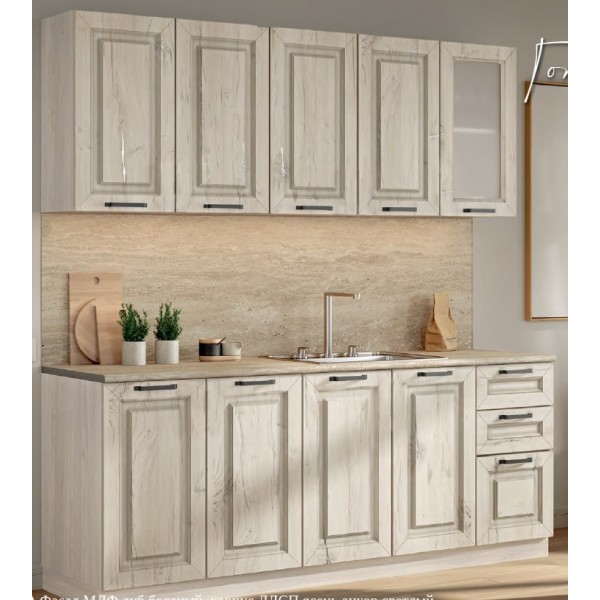 Кухня Шале Дуб беленый 2м.(Раус) в Луганске, ЛНР