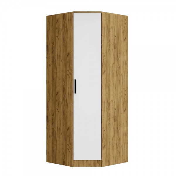 Шкаф угловой Евро ШКУ-01 Крафт/белый (Раус) в Луганске, ЛНР