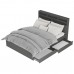 Кровать "Симпл-КР-12" 1.4 м. Графит (BTS)