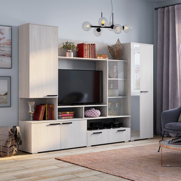 Гостиная "Денди" ГС-02 Ясень белый (BTS)